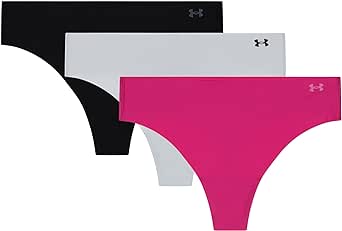 Under Armour Women's 3-pack Pure Stretch No Show Thong Underwear, All-day Comfort & Ultra-soft Fit