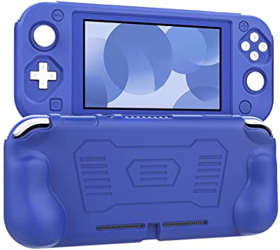 MoKo Protective Case for Switch Lite, Silicone Soft Grip Cover Case, Kids Friendly Ergonomic Grip Case Cover Shell Anti-Collision Non-Slip Shockproof Case Compatible with Switch Lite - Blue