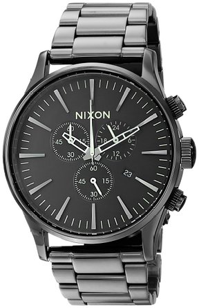 Nixon Mens Geo Volt Sentry Stainless Steel Watch with Link Bracelet