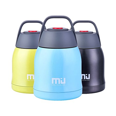 MIU COLOR 20 oz Food Jar Braised Beaker, Vacuum Insulated Stainless Steel Cooking Thermos, BPA Free leak proof, Aqua Blue