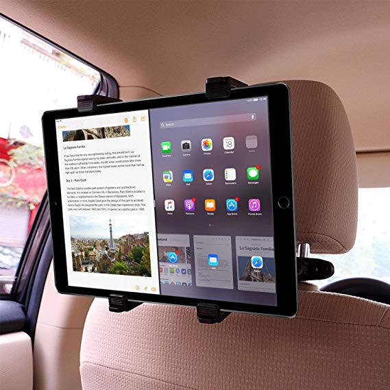 Car Headrest Tablet Mount Holder,Backseat Seat Universal Tablet Holder for Car Mount 360° Adjustable Rotating for Samsung Galaxy Tab/Ipad Mini/iPad Air 2 /iPad Air/iPad 4/iPad Pro/Amazon Fire HD