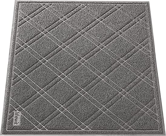 Lifewit Door Mat, 35"×42", Traps Dirt Front Doormats, Non Slip Low-Profile, Durable & Washable Indoor Door Rugs for Entryway, Entrance, Garages, Decks, Patios, Grey