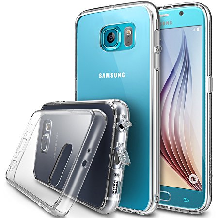 Galaxy S6 Case - Ringke FUSION ***All New Dust Free Cap & Drop Protection*** [FREE Screen Protector][CRYSTAL VIEW] Premium Crystal Clear Back Shock Absorption Bumper Hard Case with Free HD Screen Film for Samsung Galaxy S6 - Eco/DIY Package