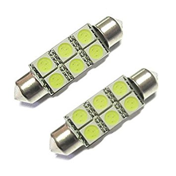 XtremeAuto® 12V Light Bulbs 39MM - 239 - 272 Number Plate Interior Light 6 SMD White x 2 Pack