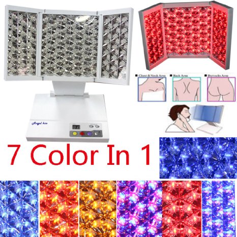 Angel Kiss Mini Foldable PDT LED 7 Color Photon Therapy Facial Salon Skin Care Treatment Machine