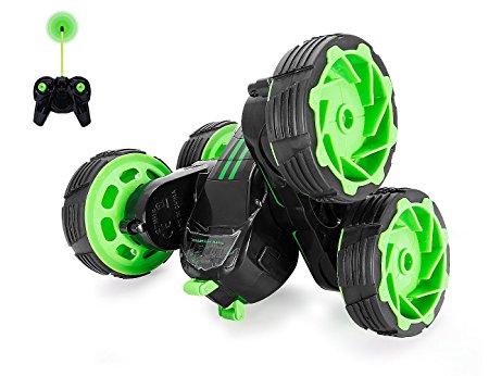 RC Cars Off-Road, 4WD Remote Control Car Rotate 360 Double Sided Stunt Monster Truck, MakeTheOne Indoor Outdoor Toy Cars for Boys Girls , Unstoppable Electric Race Truggy RTR High Speed