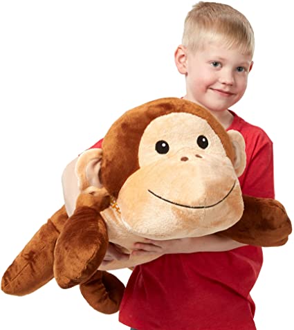 Melissa & Doug Cuddle Monkey Jumbo Plush Stuffed Animal with Activity Card