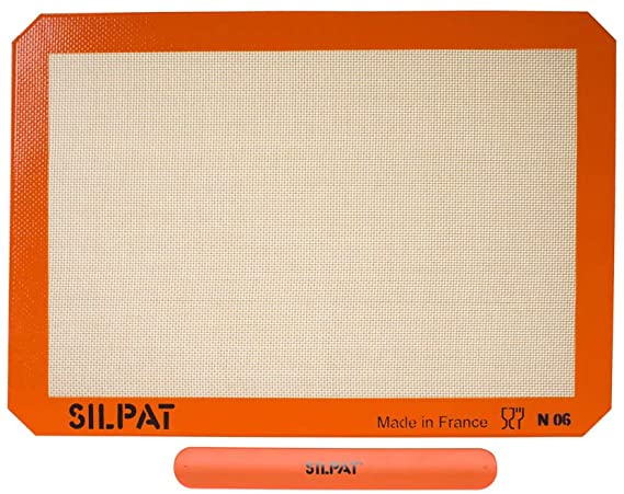 Silpat Silicone Baking Mat with Storage Band, Half Sheet Size, 11-5/8" x 16-1/2"