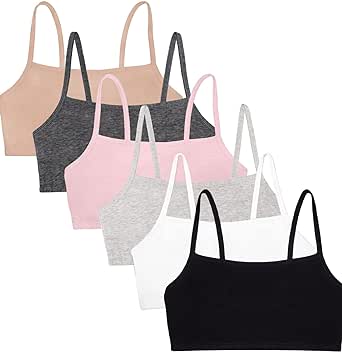 Fruit of the Loom Women's Spaghetti Strap Cotton Pullover Sports Bra Value Pack