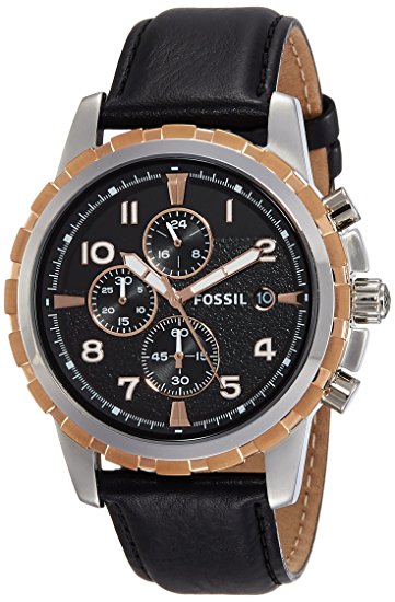 Fossil End of Season Chronograph Black Dial Men's Watch - FS4545