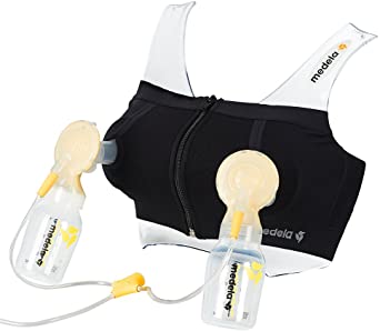 Medela Nursing Bra & Hands-Free Pumping Bra, Easy Expression Wireless & Seamless Maternity Bra