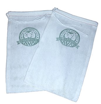 Reusable Cold Brew Coffee Filter Pouches (2-pack) from Madesco Specially Designed for Cold-brewing Iced Coffee and 3 Free Cooking with Cold Brew Coffee eBooks