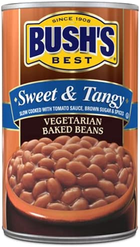 Bush's Best Sweet & Tangy Vegetarian Baked Beans, 1 Count, 398 mL, Brown