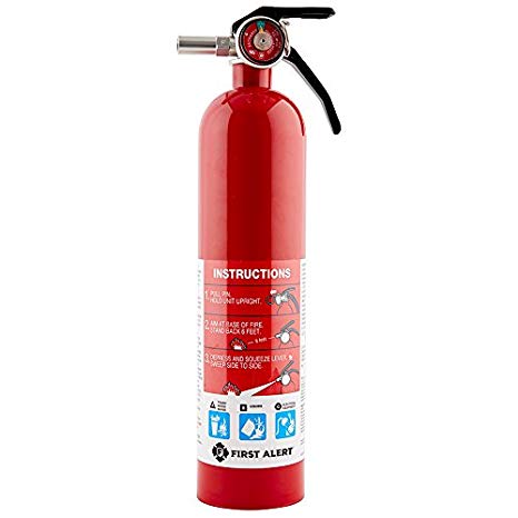 First Alert Rechargable Standard Home Fire Extinguisher, Red