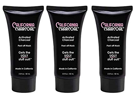 California Charcoal Activated Charcoal, Peel-Off Mask, 2.8 ounce (3 Pack)