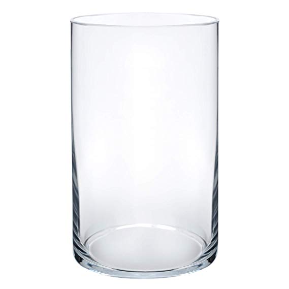 Royal Imports Flower Glass Vase Decorative Centerpiece for Home or Wedding Cylinder Shape, 6" Tall, 3.5" Opening, Clear