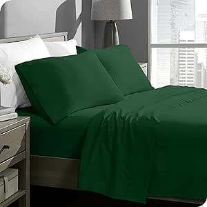 Ivy Union Microfiber Sheet Set - Full Size Bedding - Breathable & Soft - Deep Pocket (Full, Forest Green)
