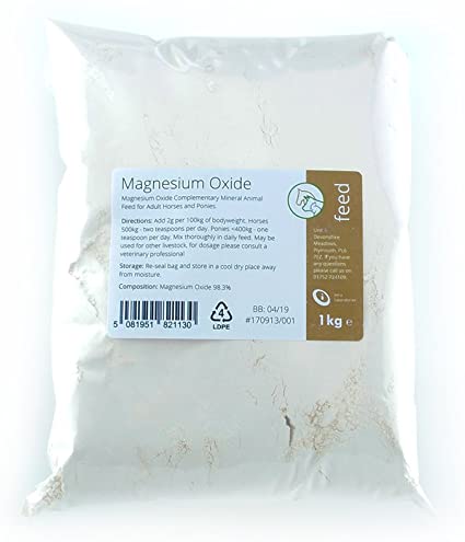 Magnesium Oxide Complementary Animal Feed Supplement 1kg - 98.3% Pure