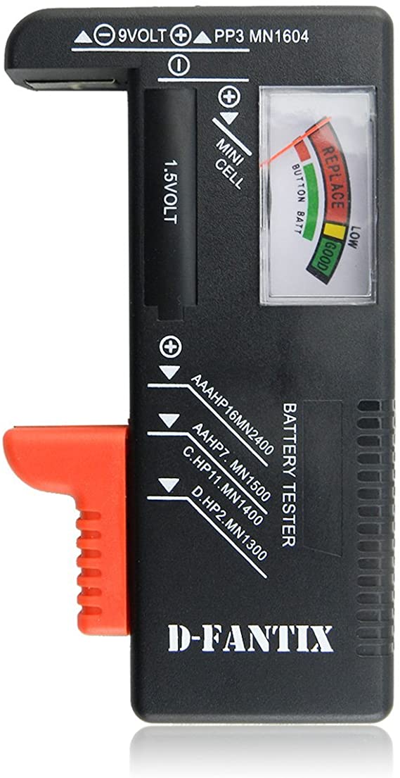 Haobase Battery Tester, Universal Battery Checker for AA AAA C D 9V 1.5V Button Cell Batteries