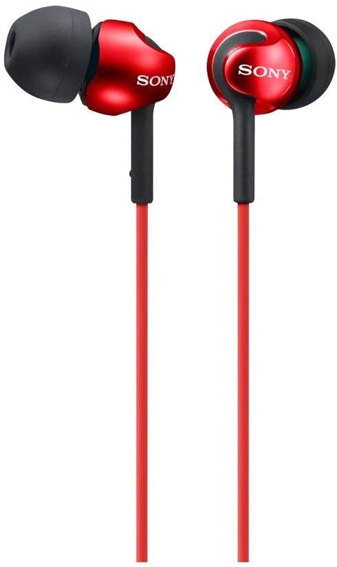 Sony Deep Bass Earphones - Metallic Red