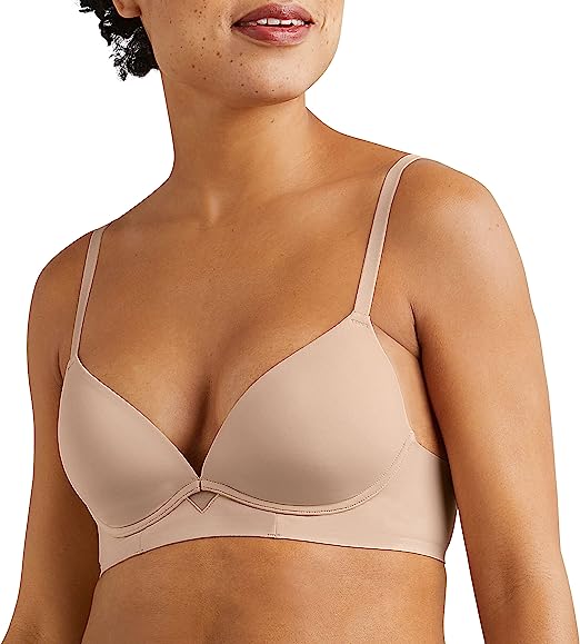 Maidenform Women's One Fab Fit Wireless Demi Bra with Convertible Straps and Lightly Lined Cups