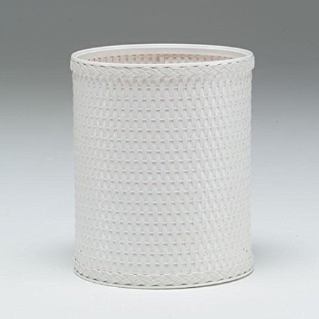 Chelsea Collection Decorator Color Round Wicker Wastebasket R426WH