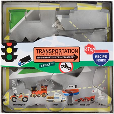 Fox Run Transportation Cookie cutters, 7 x 7 x 1.25 inches, Metallic