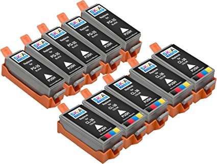 Skia Pixma Pixma iP100, iP110 Compatible Ink Cartridges. 5 Blacks & 5 Colors (10 Pack)