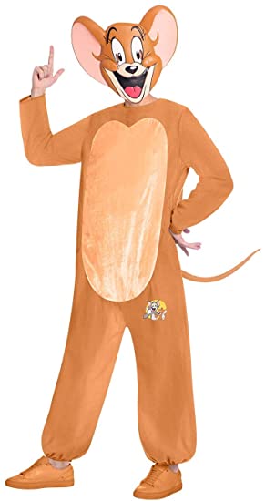 Adults Ladies Mens Brown Jerry Mouse Tom & Jerry Cat & Mouse 60s 1960s Cartoon Comedy Show Fancy Dress Costume S-XL