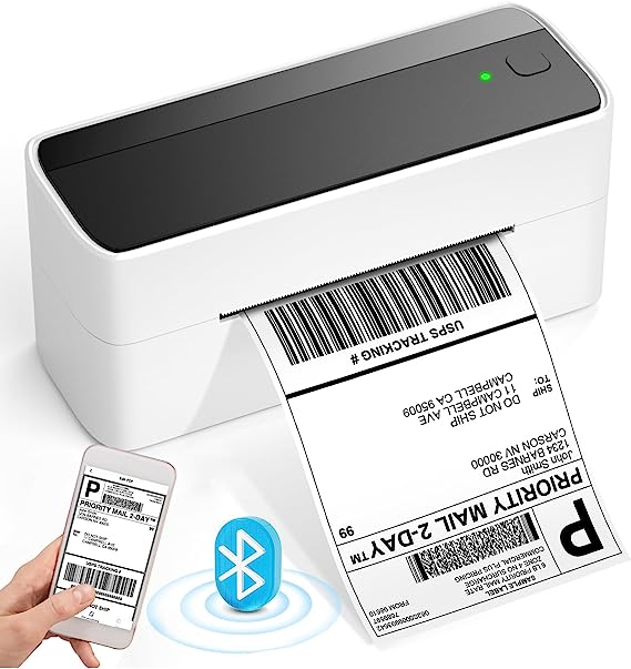 Phomemo Bluetooth Thermal Label Printer 4x6, Postage Address Wireless Label Printer Machine, Support Android iPhone Mac Windows, Compatible with Etsy, Shopify, Ebay, Amazon, Royal Mail, FedEx, DHL