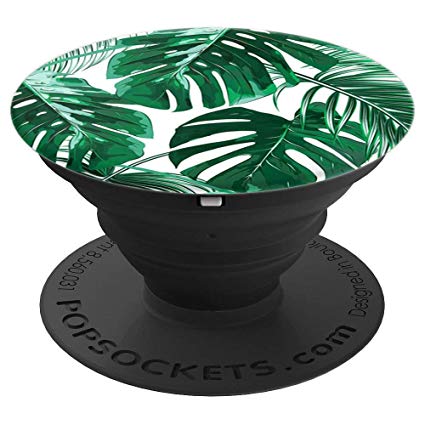 Green Tropical Palm Tree Leaves Pop Socket Grip Stand - PopSockets Grip and Stand for Phones and Tablets