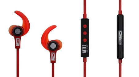 Altec Lansing MZX856-RED Bluetooth Active Earbuds, Red