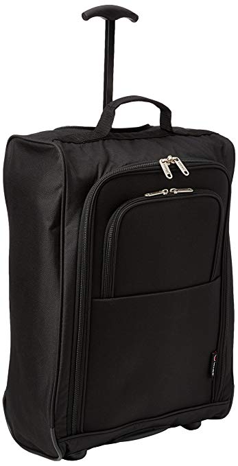 5 Cities Cabin Trolley Backpack Hand Luggage, 55 cm, 42 Liters, Black