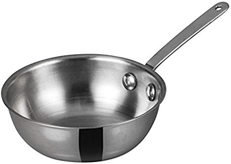 WINCO DCWD-102S Mini Wok Stainless Steel, Silver