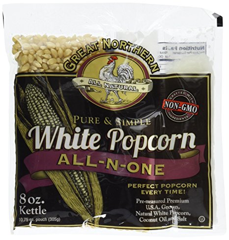 Great Northern Popcorn White Premium Popcorn 8 oz Portion Pack 24 Pack