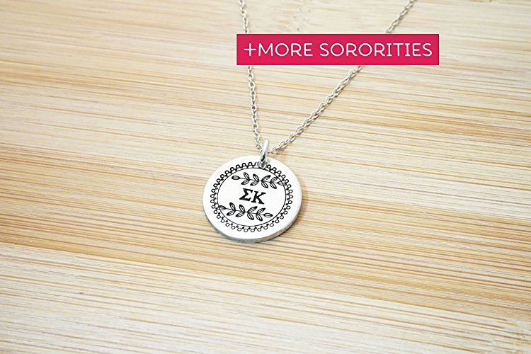 Sorority Letter Hand Stamped Necklace | Official Licensed Product