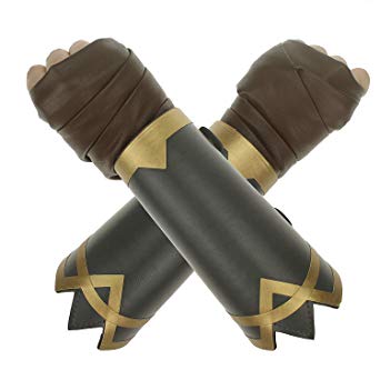 Coolcoco Adjustable Leather Bracelet And Brown Hand Wrap for Lady Girls Kids Cosplay Prime (2 Pieces/Set)