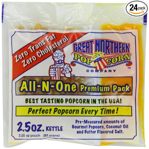 Great Northern Popcorn, 2.5-Ounce Portion Packs (Pack of 24)