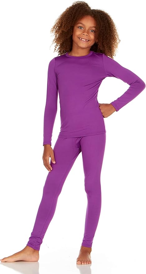 Thermajane Thermal Underwear for Kids Long Johns, Girls Thermal Underwear Set, Base Layer Kids Long Underwear