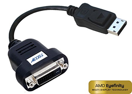 Accell DisplayPort to DVI-D Single-Link Active Adapter - 1920x1200 - AMD Eyefinity Certified - Retail Package
