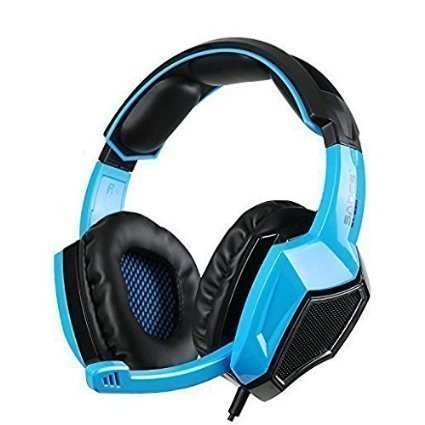 Sades SA920 3.5mm Stereo Bass Gaming Headset with Microphone for New Xbox one PS4 PC Laptop Mac Xbox 360(Black Blue)