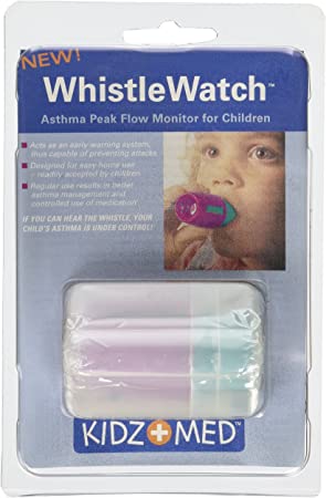 WHISTLE WATCH breathing ASTHMA monitor alert for CHILDREN (Pink-Teal - SINGLE)