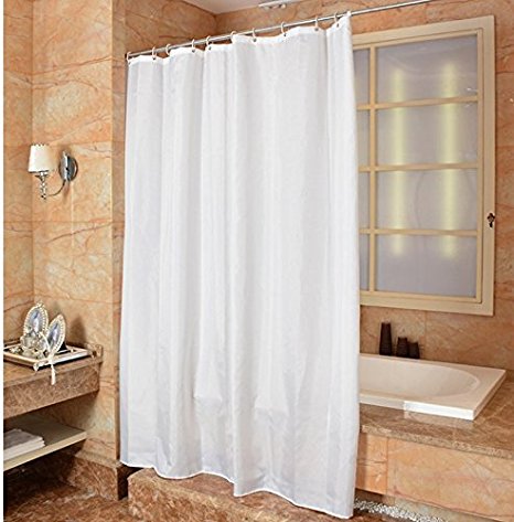 YOLOPLUS Bathroom 80*80 Inch Mildew-Free Water-Repellent Polyester Fabric Shower Curtain Extra Long