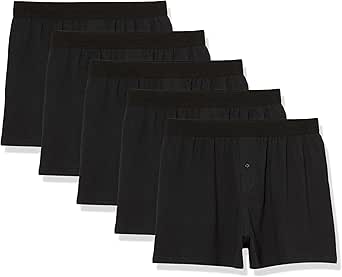 Amazon Essentials Cotton Jersey Boxers - Men's Underwear, Available in Big & Tall, Pack of 5