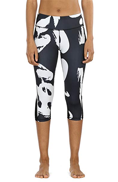 icyzone Yoga Pants for Women - High Waisted Workout Leggings, Activewear Athletic Capris Exercise Tights