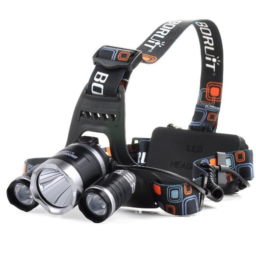 Cymas LED Headlamp 5000 Lumens, Bright Headlight Flashlight Waterproof USB Rechargeable Headlamp for Hunting Camping Running Fishing Night Working(Battery NOT included)