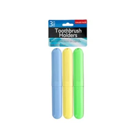 Travel Toothbrush Case Holder Covers - Plastic Tooth Brush Container - 3 Pack