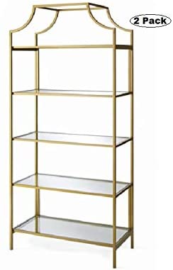 Better Homes and Gardens Nola - (Gold, (2 Pack), Bookcase)