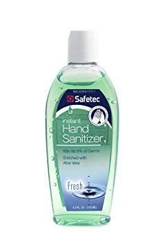 Safetec Hand Sanitizer Fresh Scent, 4 oz. squeeze bottle (Pack of 24)