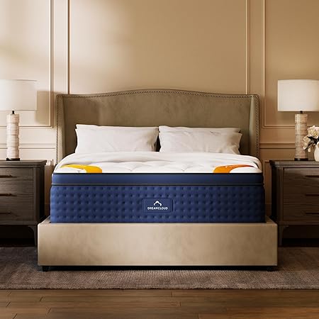 Dream Cloud Premier Rest 14" Queen Mattress - Luxury Gel Memory Foam - 365 Night Trial - Premium Pressure-Relieving Layers - Forever Warranty - CertiPUR-US® Certified